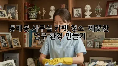 봉래동 사무실 카펫 청소 ✨ 깨끗한 업무 환경 만들기!