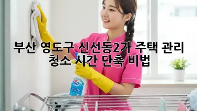 부산 영도구 신선동2가 주택 관리 청소: 시간 단축 비법!