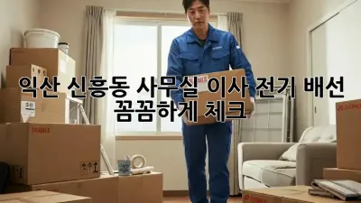익산 신흥동 사무실 이사? 전기 배선 꼼꼼하게 체크!